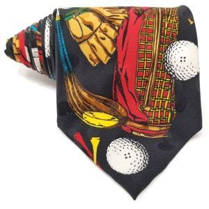 Addiction Golf Bag Balls Clubs Tees Novelty Tie